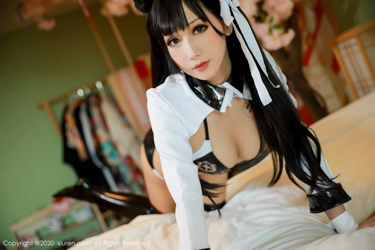 Xrmnw.Com[XiuRen秀人网]No.2323_嫩模柏原睛二次元Cosplay主题性感黑色皮质内衣秀豪乳诱惑写真45P